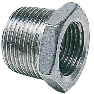 Male/female reducing pipe 1" x 3/4"