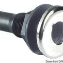 Con battuta frontale a vista in acciaio inox lucidato a specchio.