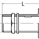 Sea cock chromed brass 2"1/2