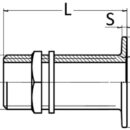 Flush threaded seacock chromed brass 1/2"