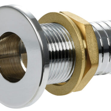 Thru hull flush mount chromed brass 1/2" x 19 mm