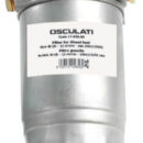 In alluminio pressofuso. Completo di cartuccia a perdere (avvitata). Spurgo inferiore.