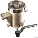 Si applica sull'aspirazione del motore.In ottone nichelato con elemento filtrante interno a rete in acciaio inox e coperchio a vite trasparente in policarbonato.La chiave ottagonale tipo "winch" per una facile apertura è inclusa.