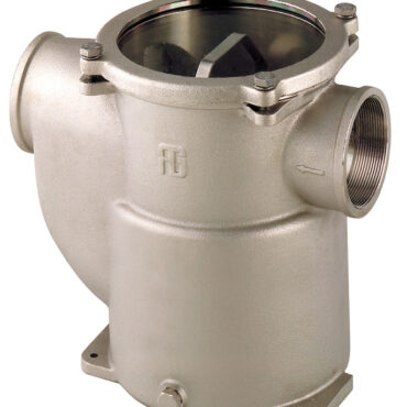 In bronzo nichelato e disco in policarbonato. Si applicano sull’aspirazione acqua del motore. Sono facilmente ispezionabili. Conformi secondo norme RINA con dichiarazione 11/447/88 DIP.