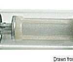 Corpo in zama cromata + vetro infrangibile trasparente. Permette di “vedere” il carburante e l’eventuale saturazione del filtro. Smontabile, con filtro-refill sostituibile. Provvisto di 3 serie portagommamm 6/8/10 per adattarsi a qualsiasi tubazione,