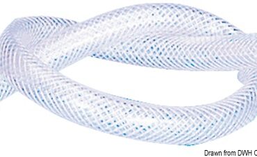 In PVC flessibile, atossico per alimenti con rinforzo in filo di poliestere; ideale per distribuzione acqua e per pompa di sentina. Tubo alimentare a norma CE.Temperatura di impiego -10°C +60°C.