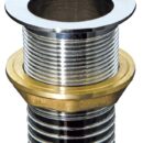 In ottone cromato con portagomma.