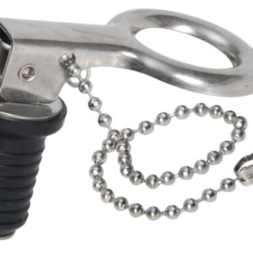 In acciaio inox, con gommino in neoprene. Adattabile a tutte le boccole Ø 22 mm.