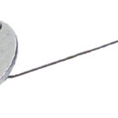 In acciaio inox AISI 316, completo di cavetto di sicurezza interno.