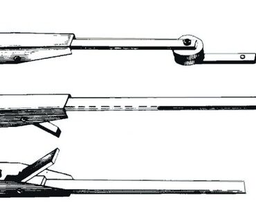 SS adjustable telescopic wiper arm 455/615 mm