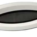 Carcassa in nylon con ghiera esterna di finitura e zanzariera. Fermi regolabili. Vetro acrilico fumè.Fissaggio con viti invisibili. Spessore murata 6-35 mm.Omologato CE.