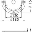 In acciaio inox AISI 316. Apertura a ¼ di giro tramite maniglia winch, non compresa. Il tappo rimane attaccato alla maniglia per facilitare il sollevamento.