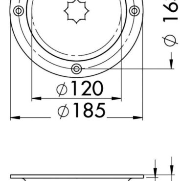 In acciaio inox AISI 316. Apertura a ¼ di giro tramite maniglia winch, non compresa. Il tappo rimane attaccato alla maniglia per facilitare il sollevamento.
