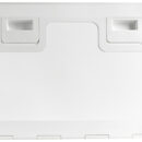 Apertura e chiusura con maniglia a filo e chiusura a scatto.Tenuta del coperchio con guarnizione in neoprene.Apertura a 175°.