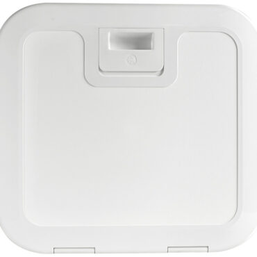 Apertura e chiusura con maniglia a filo e chiusura a scatto.Tenuta del coperchio con guarnizione in neoprene.Apertura a 175°.