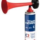 Caricata con gas non infiammabile. Accoppiamento tromba/bombola a scatto.