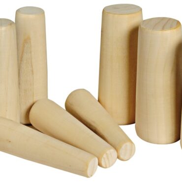 Serie di coni in legno “turafalle”