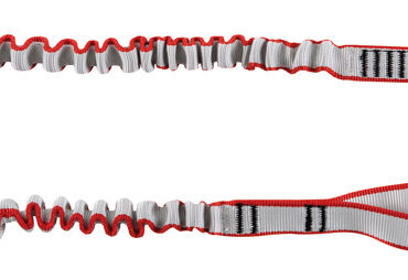 Moschettone in alluminio/inox antiappiglio e con apertura rapida.L’attacco con la doppia bocca di lupo al contrario delle normali bocche di lupo che possono diventare laschi ed ingombranti rimane compatto senza la possibilità di scorrere su stesso.