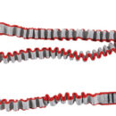 Con moschettone inox sgancio rapido e moschettoni terminali alluminio / inox antiappiglio e con apertura rapida.La particolarità di questa tether è la differenziazzione del colore dei moschettoni rosso per il braccio da 1 m e nero per il braccio da 2 m.La differenza dei colori sulla longe permette a colpo d'occhio di capire la lunghezza del braccio.