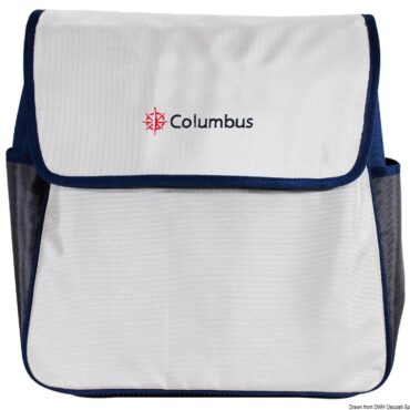 Fissaggio al pulpito o alle draglie tramite patella con chiusura a strappo o nastri con fibbia, entrambi in dotazione. Fondo a rete per scarico acqua. Fabbricate in cordura 1680.