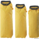 In tessuto poliestere rivestito in PVC giallo. Articoli personalizzabili su richiesta.