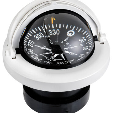 RIVIERA compass 4" w/cover white rose/black body topview