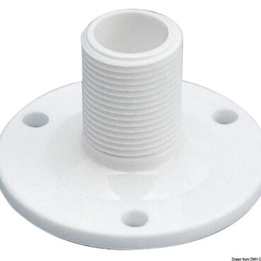 In nylon rinforzato fissa, per antenna VHF-GPS. Filetto da 1".