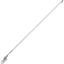 Antenna VHF lunghezza 1.0 m, frequenza 156-162 MHz, potenza 50W, guadagno 3dB. Stilo in vetroresina, puntale in ottone cromato appositamente studiato per poter installare Windex 15 (non incluso). Permette di liberare spazio in testa d’albero istallando antenna VHF e Windex nello stesso punto. Fornito con staffa in accaio inox spessore 3 mm. Fornito con connettore tipo N femmina.