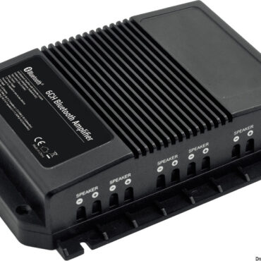 Ideale per piccole/medie imbarcazioni, non necessita il montaggio dello stereo in plancia.L’amplificatore riceve il segnale musicale da qualsiasi dispositivo Bluetooth (tablet, smartphone etc.) e si collega a qualsiasi cassa stereo.Disponibile nella versione 2, 4, 4+2 canali. Abbinabili a tutte le casse stereo fino agli 8" presenti sul nostro catalogo.
