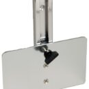 In alluminio anodizzato. Il trasduttore può essere alzato - abbassato di 115 mm, oppure completamente sfilato.