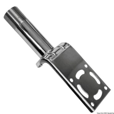 In acciaio inox elettrolucidato, altezza mm 200. Filetto universale antenne 1" x 1/4.