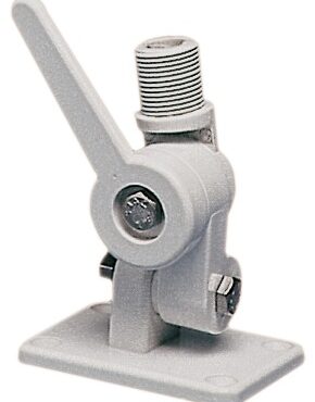 Realizzata in nylon bianco con bloccaggio eccentrico a cremagliera.