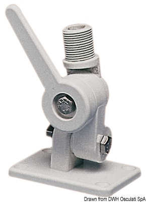 Realizzata in nylon bianco con bloccaggio eccentrico a cremagliera.