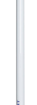 Antenna in vetroresina bianco ghiaccio con filtro anti-UV, riempita di poliuretano waterproof, ad elevata resistenza con spessore di 1,5 mm. Lunghezza 2,40 m, attacco standard 1" x 14 filetti in ottone cromato. Guadagno 3 dB e massima potenza d’entrata 50 W. Completa di 5 m di cavo RG-58 e connettore PL-259. Ideale per imbarcazioni di medie e grandi dimensioni.