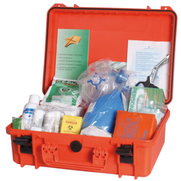 First aid kit stiff case M.D.10/03/22 Table D