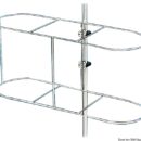 Da fissare tramite apposite piastrine orientabili in acciaio inox e nylon sui pulpiti di scafi a vela o a motore. Universale per tutti i pulpiti con Ø da 25/22 mm.