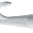 Robustissimo, forma superiore appiglia-sporgenza. Manico in alluminio anodizzato, con manopola in gomma terminale.