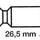 Con perno a scatto in ottone per remi Ø 35 mm.