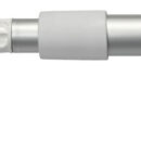 Gancio in nylon bianco, manico in alluminio anodizzato e manopola terminale in gomma bianca lucida. E’ leggero e galleggiante, si può regolare in tutte le posizioni volute, per mezzo di speciali camme.