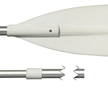 Pale in ABS bianco, gancio d’accosto in nylon bianco, manico in alluminio anodizzato. Articolo robusto e funzionale.