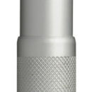 Completamente in alluminio anodizzato naturale (compreso raffio). Ha un bloccaggio rapido in qualsiasi punto tramite rotazione, é un modello estremamente robusto.