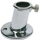 In ottone cromato. Inclinazione 10°, le altre basette di serie con le aste sono inclinate di 30°.