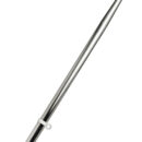 In acciaio inox a sezione conificata.