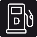 Adesivo carico diesel (foglio da 10 loghi) 25x27