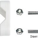 Da fissare su tubi candelieri o pulpiti quale punto di aggancio per piastrine, cinghie, elastici ecc. Completo di viti.