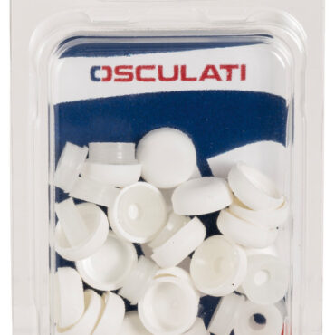 Orli sottovite completi di copritesta a scatto. Sono fabbricati in polipropilene UV stabilizzato e garantiscono, con un costo irrisorio, finiture accurate, impermeabilità e resistenza alla corrosione; da accoppiare con viti a testa svasata piana autofilettanti a legno o a metallo.