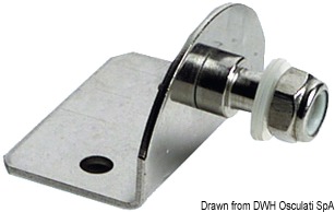 Compact 90° plate 8mm-threaded external pin