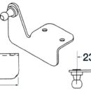 Square embossed plate w/left pin