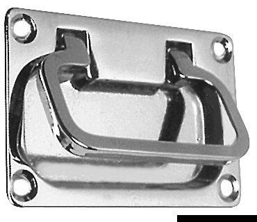 Chromed brass hatch lifting ring 60x90 mm