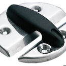 In acciaio inox e nylon lucidato a specchio.